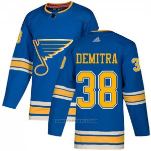 Camiseta Hockey St. Louis Blues 38 Pavol Demitra Alterno Autentico Azul