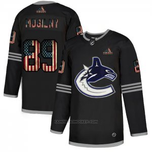 Camiseta Hockey Vancouver Canucks Mogilny 2020 USA Flag Negro2