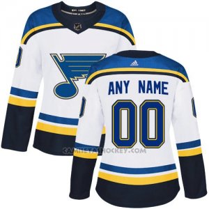 Camiseta Hockey Mujer St. Louis Blues Segunda Personalizada Blanco