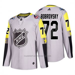 Camiseta Columbus Blue Jackets Sergei Bobrovsky 2018 All Star Gray