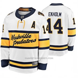 Camiseta Hockey Nashville Predators Mattias Ekholm Breakaway Jugador 2020 Winter Classic Blanco