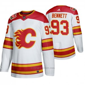 Camiseta Hockey Calgary Flames Sam Bennett 2019 Heritage Classic Autentico Blanco