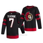 Camiseta Hockey Ottawa Senators Brady Tkachuk Primera Autentico Negro