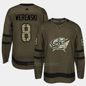 Camiseta Columbus Blue Jackets Zach Werenski Camo Salute To Service