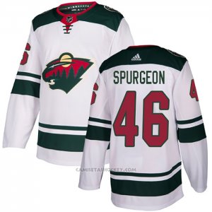 Camiseta Hockey Minnesota Wild 46 Jared Spurgeon Road Autentico Blanco