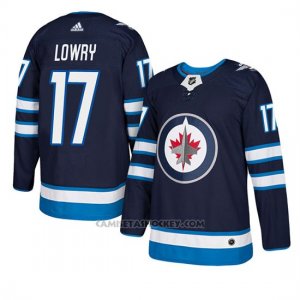 Camiseta Winnipeg Jets Adam Lowry Autentico Home Azul