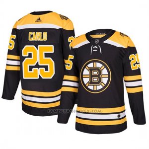 Camiseta Boston Bruins Brandon Carlo Autentico Home Negro
