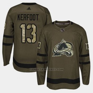 Camiseta Colorado Avalanche Alexander Kerfoot Camo Salute To Service