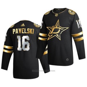 Camiseta Hockey Dallas Stars Joe Pavelski Golden Edition Limited Autentico 2020-21 Negro