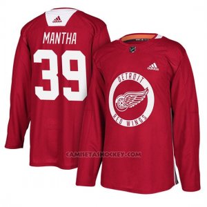 Camiseta Detroit Red Wings Anthony Mantha Practice Rojo