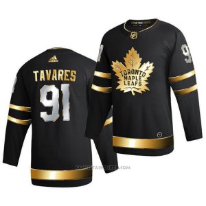 Camiseta Hockey Toronto Maple Leafs John Tavares Golden Edition Limited Autentico 2020-21 Negro