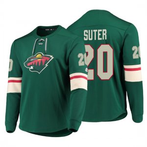 Camiseta Minnesota Wild Ryan Suter Adidas Platinum Verde