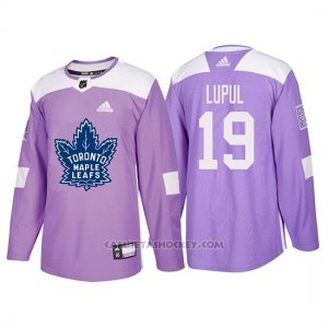 Camiseta Toronto Maple Leafs Joffrey Lupul Hockey Fights Cancer Violeta