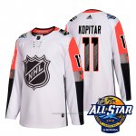 Camiseta Hockey Hombre Los Angeles Kings 11 Anze Kopitar Blanco 2018 All Star Autentico