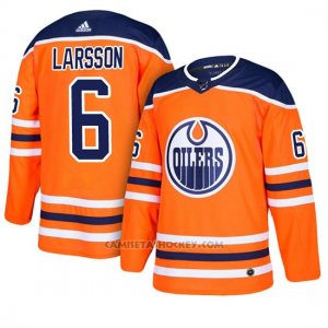 Camiseta Edmonton Oilers Adam Larsson Home Naranja