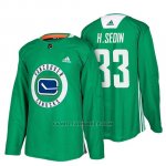 Camiseta Vancouver Canucks Henrik Sedin New Season Practice Verde