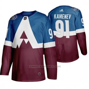 Camiseta Hockey Colorado Avalanche Vladislav Kamenev 2020 Stadium Series Azul