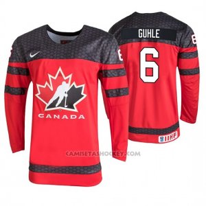 Camiseta Hockey Canada Kaiden Guhle 2019 Hlinka Gretzky Cup Rojo