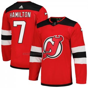 Camiseta Hockey New Jersey Devils Dougie Hamilton Primera Primegreen Autentico Rojo