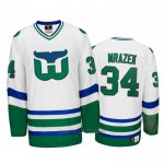 Camiseta Hockey Hartford Whalers Petr Mrazek Heritage Throwback Blanco