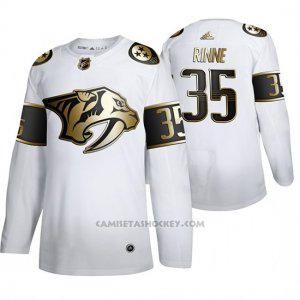 Camiseta Hockey Nashville Predators Pekka Rinne Golden Edition Limited Blanco