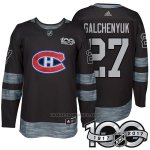 Camiseta Hockey Hombre Montreal Canadiens 27 Alex Galchenyuk 2017 Centennial Limited Negro