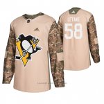 Camiseta Hockey Pittsburgh Penguins Kris Letang Veterans Day Camuflaje