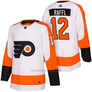 Camiseta Hockey Hombre Autentico Philadelphia Flyers 12 Michael Raffl Away 2018 Blanco