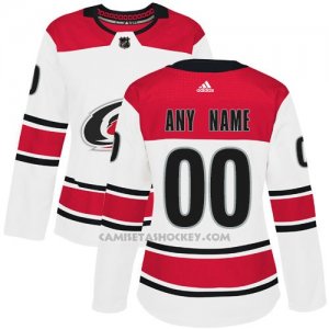 Camiseta Hockey Mujer Carolina Hurricanes Segunda Personalizada Blanco