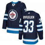 Camiseta Hockey Nino Winnipeg Jets 33 Dustin Byfuglien Azul Home Autentico Stitched