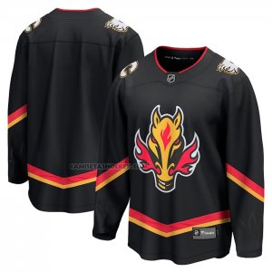 Camiseta Hockey Calgary Flames Alterno Premier Breakaway Negro