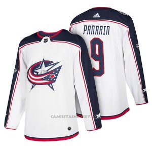 Camiseta Hockey Hombre Columbus Blue Jackets 9 Artemi Panarin 2018 Blanco