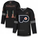Camiseta Hockey Philadelphia Flyers Travis Konecny 2020 USA Flag Negro