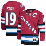 Camiseta Hockey Colorado Avalanche Joe Sakic Mitchell & Ness 2001-02 Blue Line Alterno Rojo