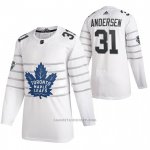 Camiseta Hockey Toronto Maple Leafs Frederik Andersen Autentico 2020 All Star Blanco