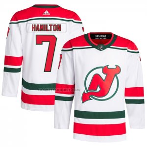 Camiseta Hockey New Jersey Devils Dougie Hamilton Autentico 2022-23 Blanco