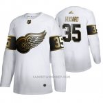 Camiseta Hockey Detroit Red Wings Jimmy Howard Golden Edition Autentico Blanco