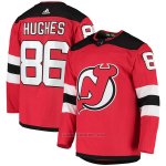 Camiseta Hockey New Jersey Devils Jack Hughes Autentico Primera Rojo