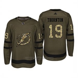 Camiseta San Jose Sharks 19 Joe Thornton Camo Salute To Service