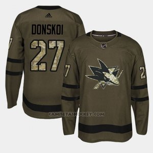 Camiseta San Jose Sharks Joonas Donskoi Camo Salute To Service