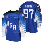 Camiseta USA Team Hockey 2018 Olympic Matt Gilroy Blue 2018 Olympic