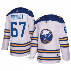 Camiseta Hockey Hombre Buffalo Sabres 67 Benoit Pouliot Blanco 2018 Winter Classic Jugador