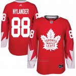 Camiseta Hockey Toronto Maple Leafs 88 William Nylander Canada Autentico Rojo