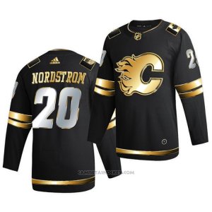 Camiseta Hockey Calgary Flames Joakim Nordstrom Golden Edition Limited Autentico 2020-21 Negro