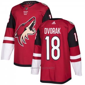 Camiseta Hockey Arizona Coyotes 18 Christian Dvorak Autentico Classic Rojo