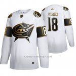 Camiseta Hockey Columbus Blue Jackets Pierre Luc Dubois Golden Edition Autentico Blanco