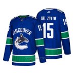 Camiseta Hockey Hombre Autentico Vancouver Canucks 15 Michael Del Zotto Home 2018 Azul