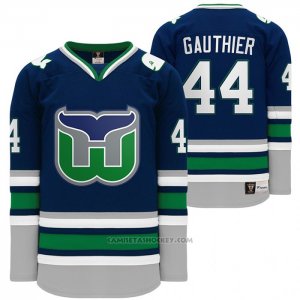 Camiseta Hockey Hartford Whalers Night Julien Gauthier Heritage Throwback Azul