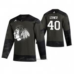 Camiseta Hockey Chicago Blackhawks Robin Lehner 2019 Veterans Day Camuflaje
