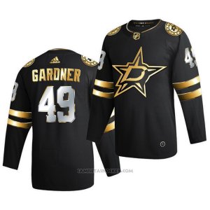 Camiseta Hockey Dallas Stars Rhett Gardner Golden Edition Limited Autentico 2020-21 Negro